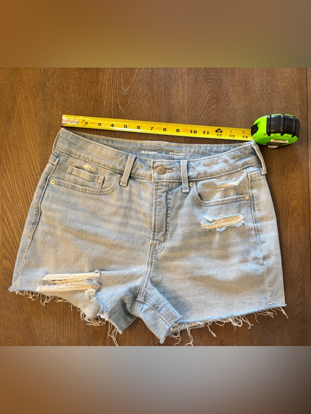 Old Navy Light Blue Distressed Denim Jean Shorts